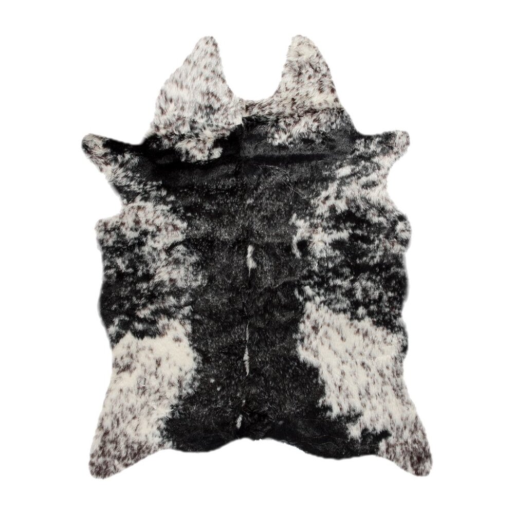 Luxe Home Decor Classic Faux Hide Rug | 1-Piece | Edinburgh s&p black/white